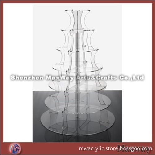 Round Clear Table Acrylic Cupcake Stand Holder